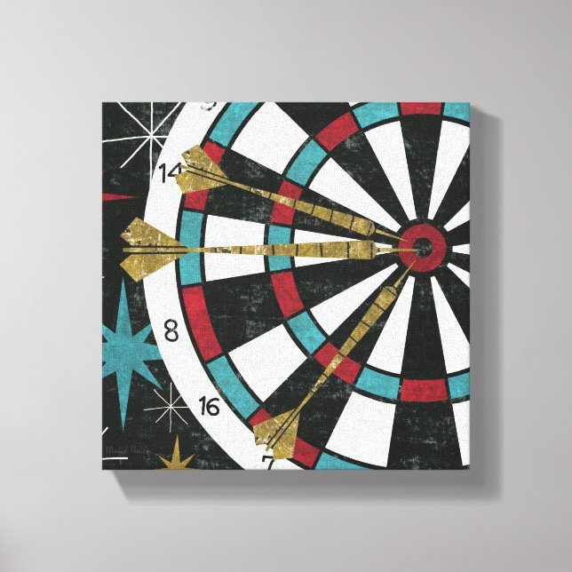 Illustrative Dart Board Canvas Print (Front)