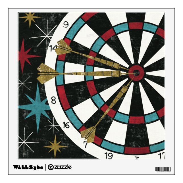 Illustrative Dart Board Wall Sticker (Front)