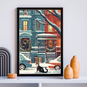 Illustrative New York city retro Poster