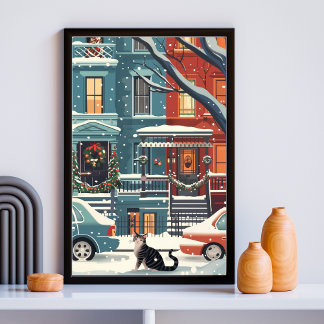 Illustrative New York city retro Poster