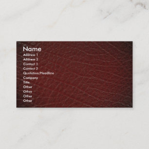 Illustrative Red leather texture Business Card