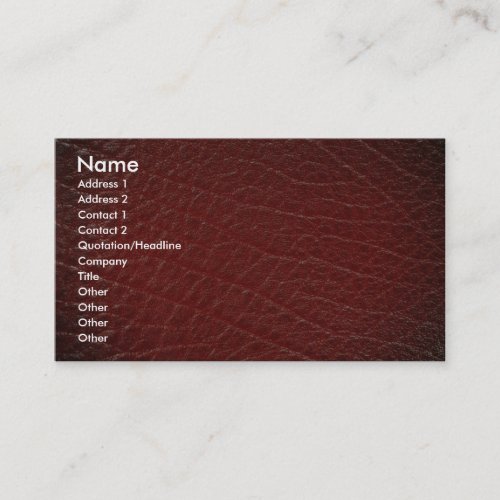 Illustrative Red leather texture Business Card Template