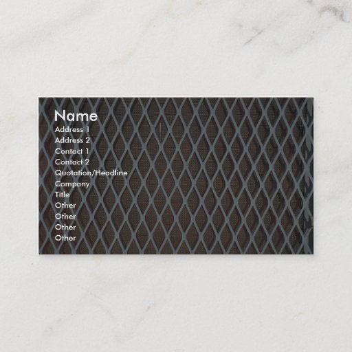 Customizable Illustrative White metal grill Business Card