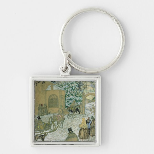 Illustraton for 'Dubrovsky', by Alexander Pushkin Keychain (Front)