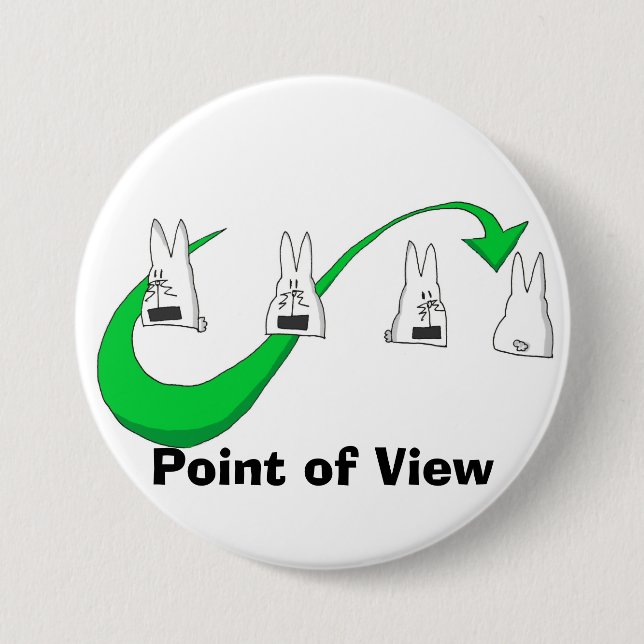 illy14 punti di vista verde, Point of View Pinback Button (Front)