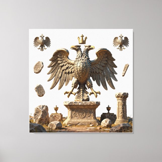 IllyrianAltarRelics-SacredEagleArtBundle 0 HERSYM  Canvas Print (Front)