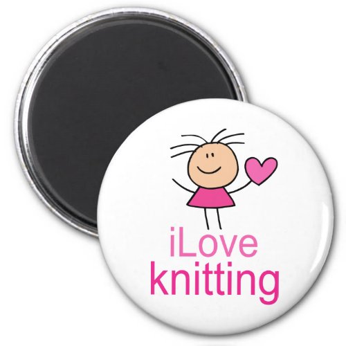 iLove Knitting Gift Magnet