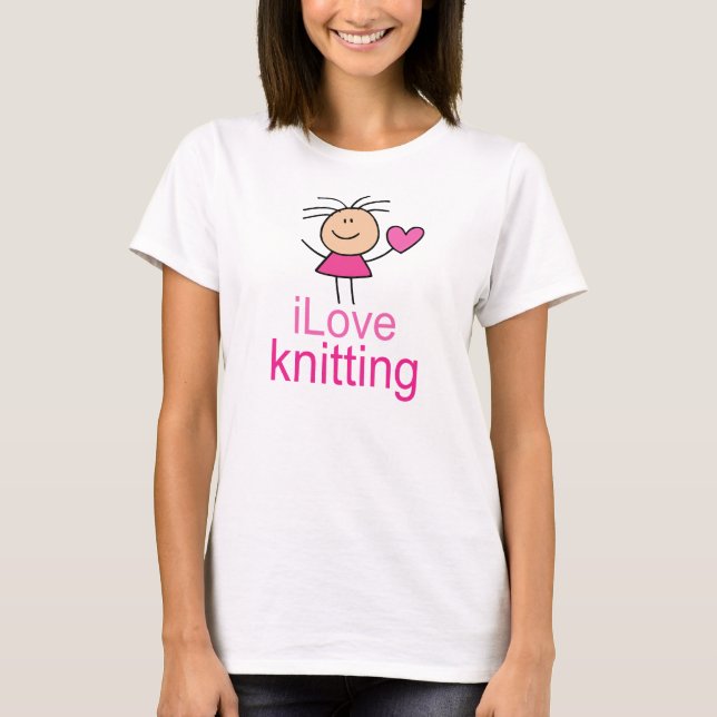 iLove Knitting Gift T-Shirt (Front)