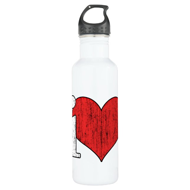 iLove Stainless Steel Water Bottle (Front)