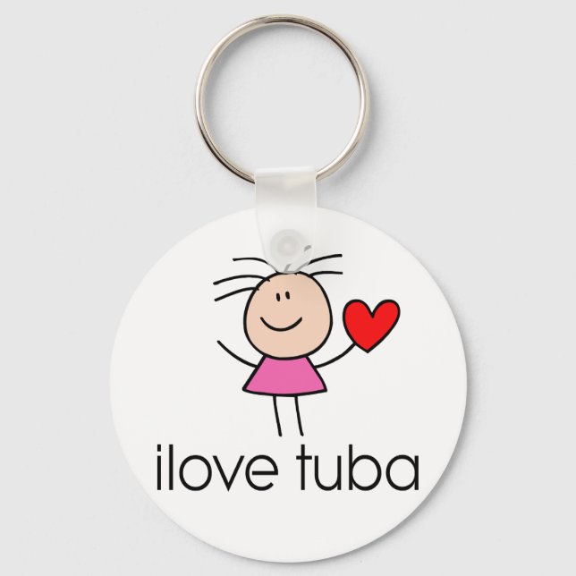iLove Tuba Gift Keychain (Front)