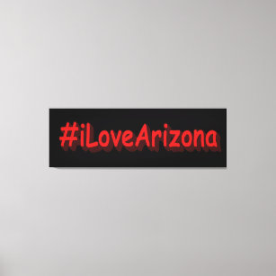 "#iLoveArizona " Cute Design. Buy Now Canvas Print