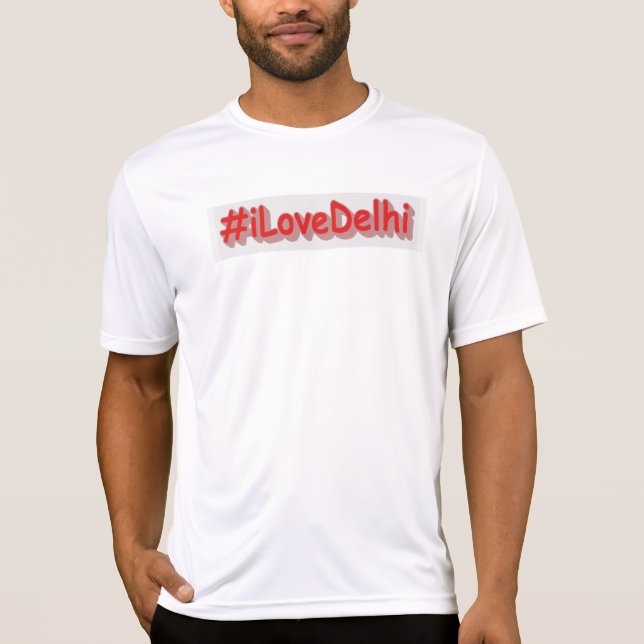"#iLoveDelhi" Cute Design. Buy Now T-Shirt (Front)