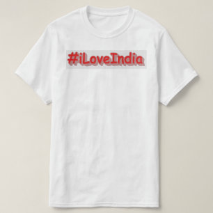 "#iLoveIndia" Cute Design. Buy Now T-Shirt