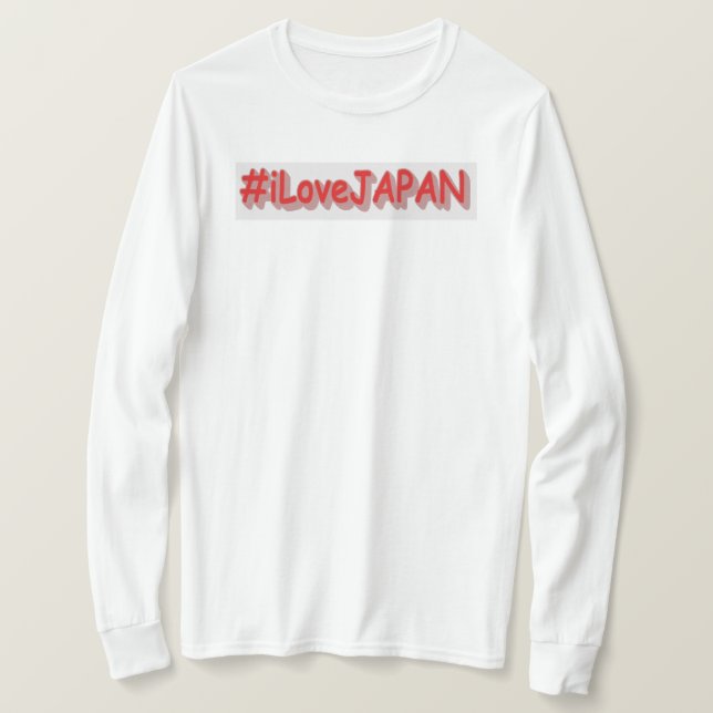 "#iLoveJAPAN" Cute Design. Buy Now T-Shirt (Design Front)