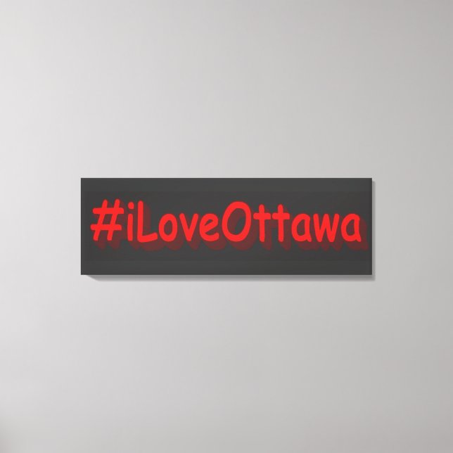 "#iLoveOttawa" Cute Design. Buy Now Canvas Print (Front)