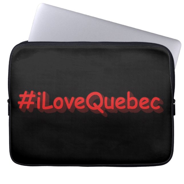 "#iLoveQuebec " Cute Design. Buy Now Laptop Sleeve (Front)