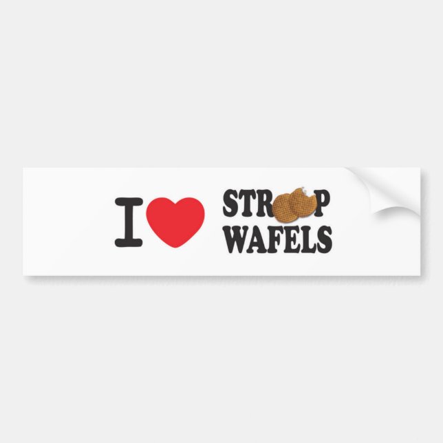 iLoveStroopwafels.com Bumper Sticker (Front)