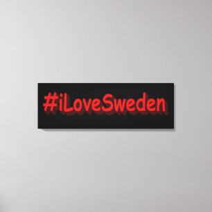"#iLoveSweden" Cute Design. Buy Now Canvas Print