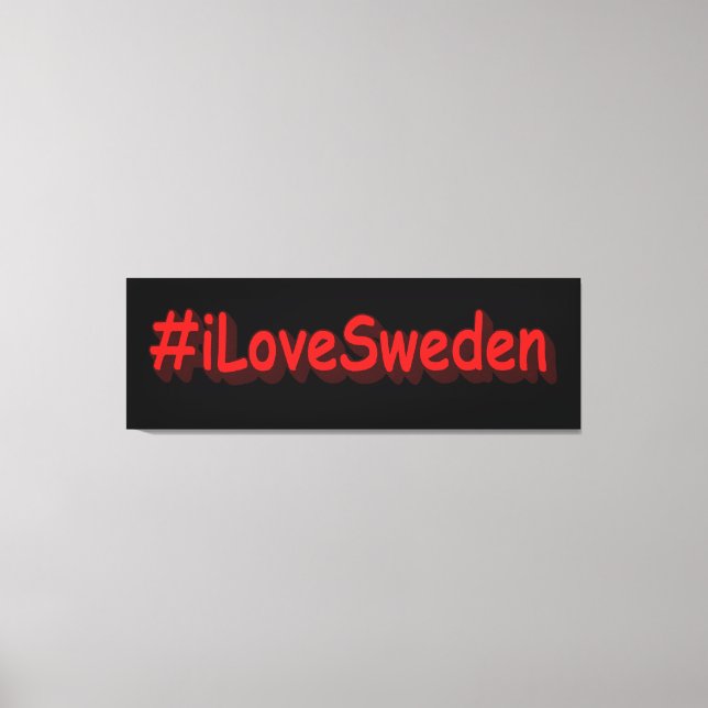 "#iLoveSweden" Cute Design. Buy Now Canvas Print (Front)