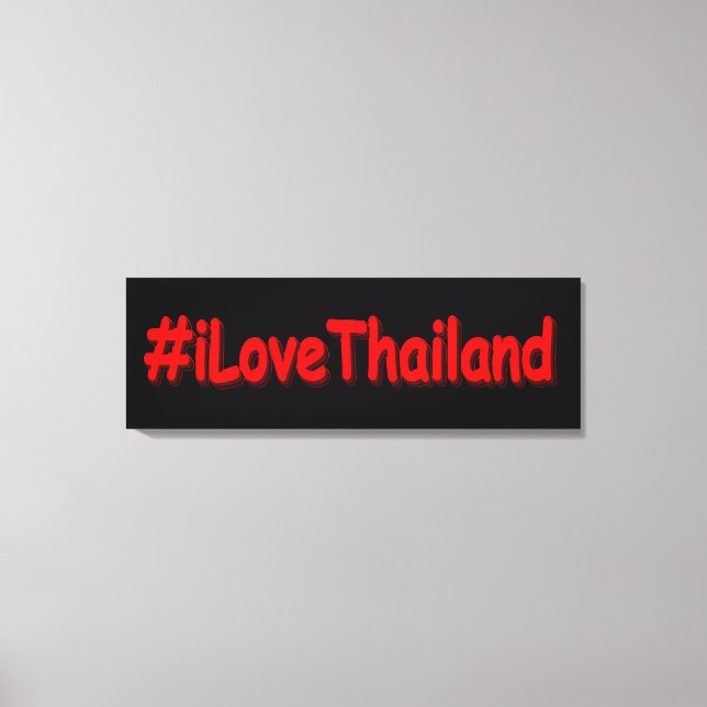 "#iLoveThailand" Cute Design. Buy Now Canvas Print (Front)