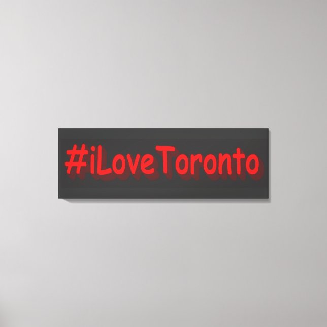 "#iLoveToronto" Cute Design. Buy Now Canvas Print (Front)
