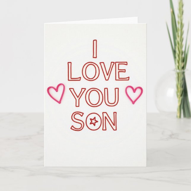 Iloveyou Minimalist Son Card (Front)