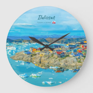 Ilulissat, Greenland - Iceberg Town Large Clock