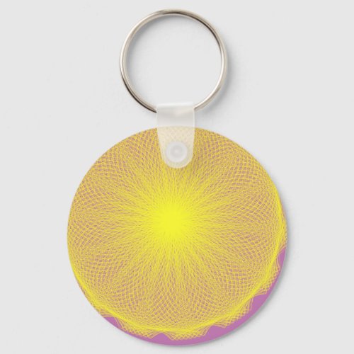 iluminating yellow sun keychain