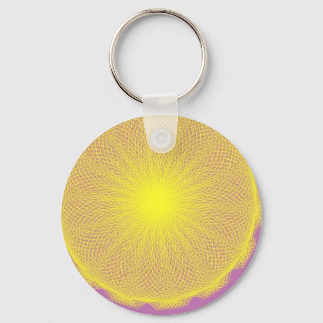 iluminating yellow sun keychain (Front)