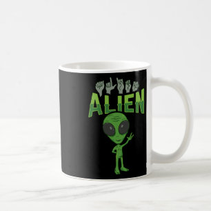 Ily Alien Asl Hand Gesture Deaf Hearing Loss Aware Coffee Mug