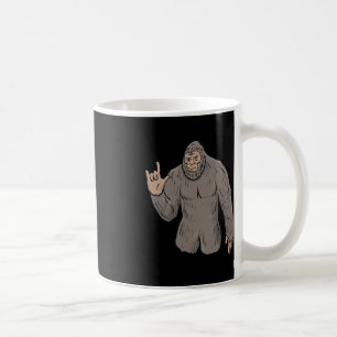 ILY BIG Foot ASL Hand Gesture Deaf Hearing Loss Aw Coffee Mug