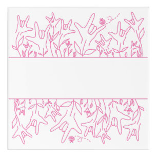ILY Bloom - Custom Name ASL Design Acrylic Print