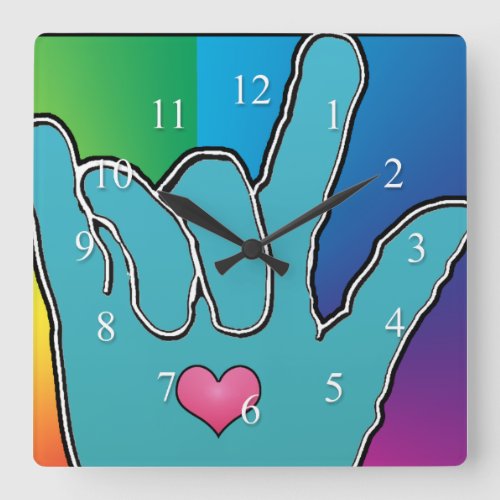 ILY Harmonious Color I Square Wall Clock