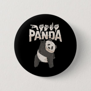 Ily Panda Asl Hand Gesture Deaf Hearing Loss Aware Button