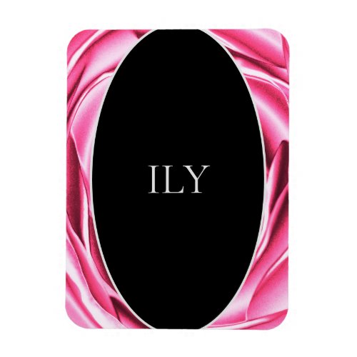 ILY Pink Rose Flexible Photo Magnet