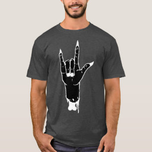 ILY Sign Language Black amp White T-Shirt