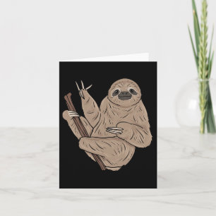 Ily Sloth Asl Hand Gesture Deaf Hearing Loss Aware Card