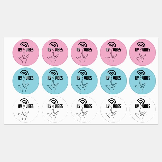 ILY Vibes - ASL Design  Labels (Sheet)