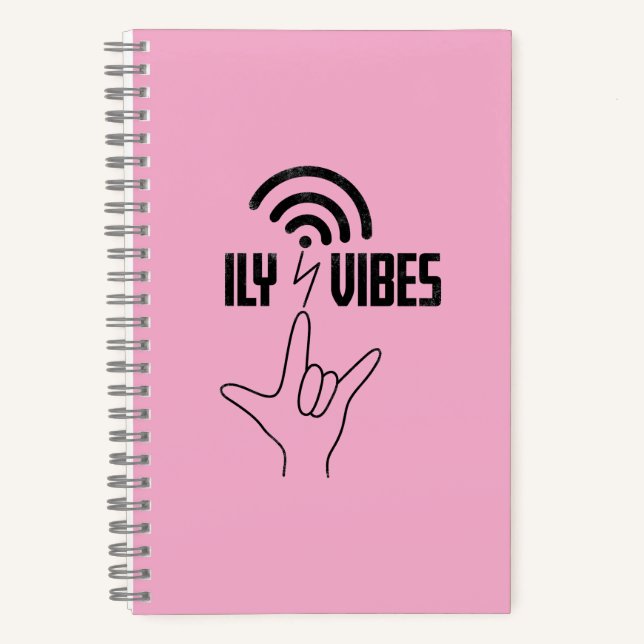 ILY Vibes - ASL Design  Notebook (Front)
