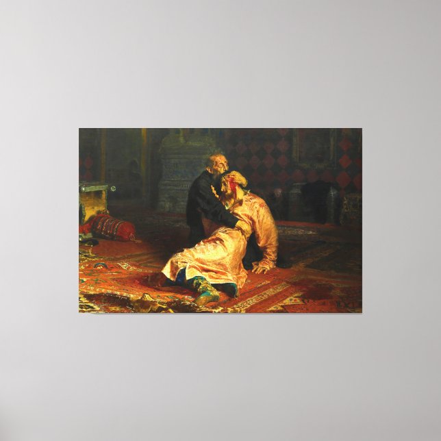 Ilya Repin - Ivan the Terrible and His Son Ivan Canvas Print (Front)