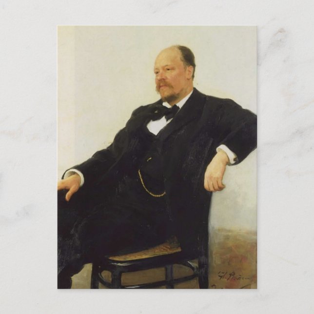 Ilya Repin-Portrait of the composer Anatoly Lyadov Postcard (Front)