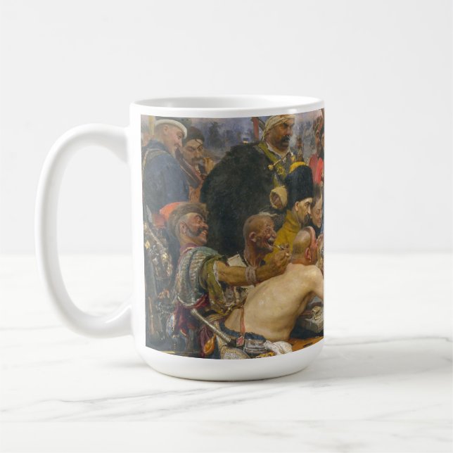 Ilya Repin Reply of the Zaporozhian Cossacks Coffee Mug (Left)