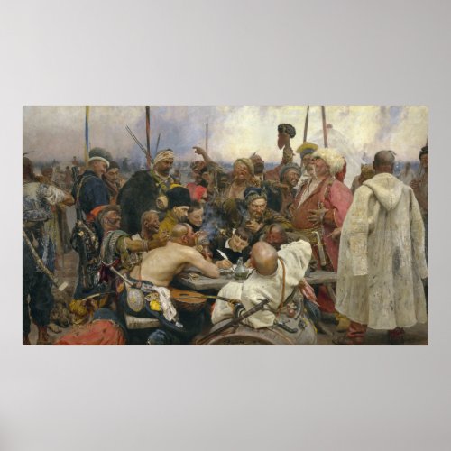 Ilya Repin Reply of the Zaporozhian Cossacks Poster