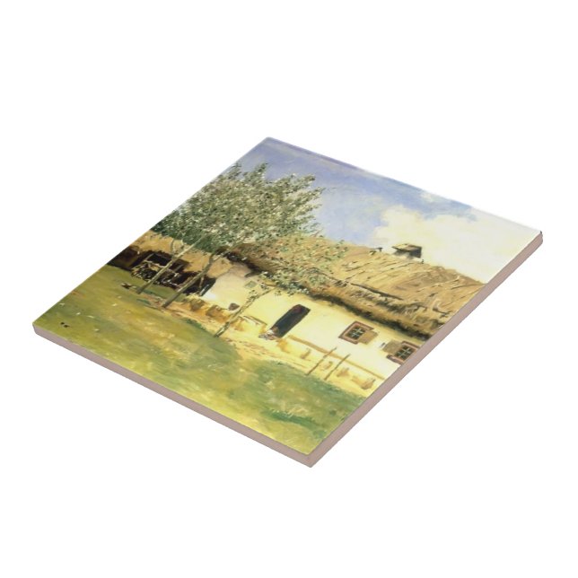 Ilya Repin- Ukrainian peasant house Ceramic Tile (Side)