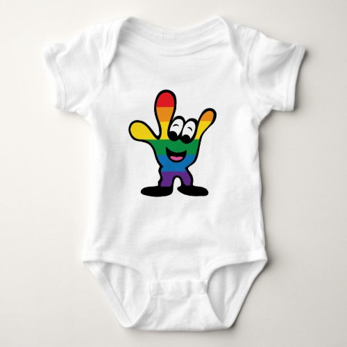 ILYrainbowFinal Baby Bodysuit