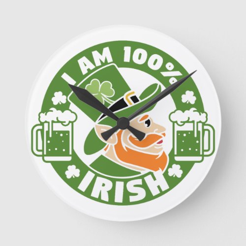 Im 100 Irish Round Clock