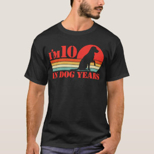 I'm 10 In Dog Years 70th Birthday Vintage 70 Year T-Shirt