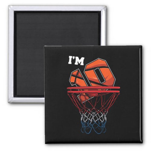 Im 10 Years Old Basketball Net Ball Game Gift Bir Magnet
