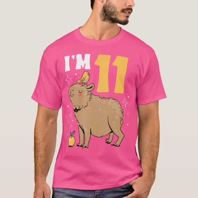 I'M 11 Bday Capybara 11Th Birthday Capybara T-Shirt (Front)