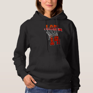 I'm 14 Basketball Theme Birthday Party Celebration Hoodie